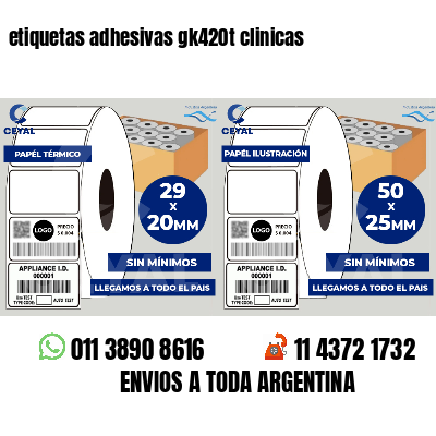etiquetas adhesivas gk420t clinicas