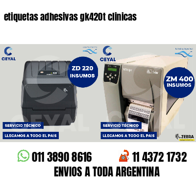 etiquetas adhesivas gk420t clinicas