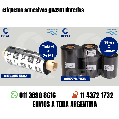 etiquetas adhesivas gk420t librerias