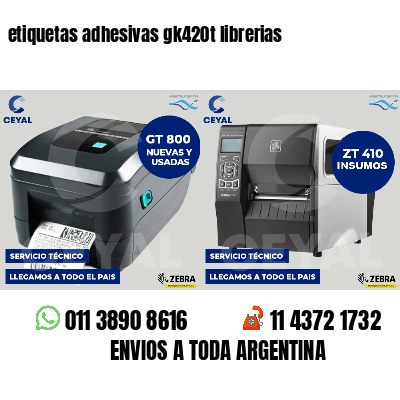 etiquetas adhesivas gk420t librerias