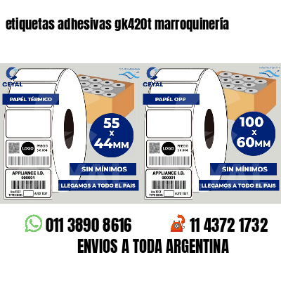 etiquetas adhesivas gk420t marroquinería