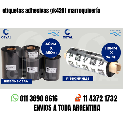 etiquetas adhesivas gk420t marroquinería
