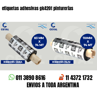 etiquetas adhesivas gk420t pinturerías