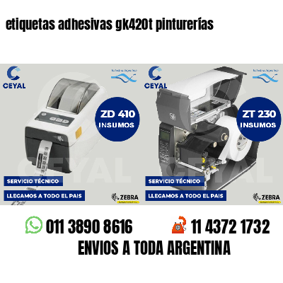 etiquetas adhesivas gk420t pinturerías