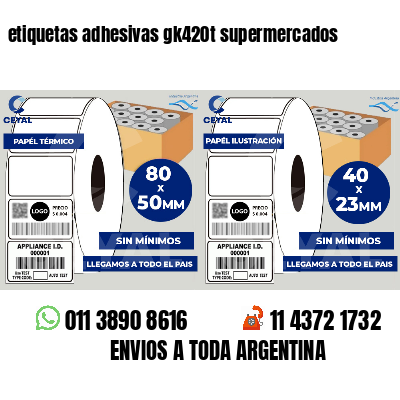 etiquetas adhesivas gk420t supermercados