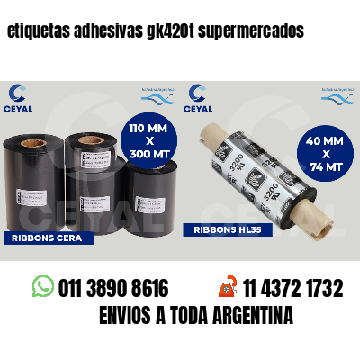 etiquetas adhesivas gk420t supermercados