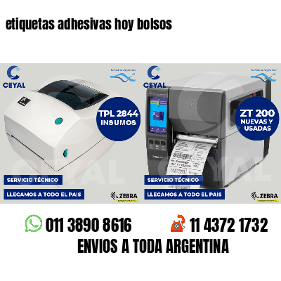 etiquetas adhesivas hoy bolsos