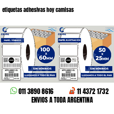 etiquetas adhesivas hoy camisas
