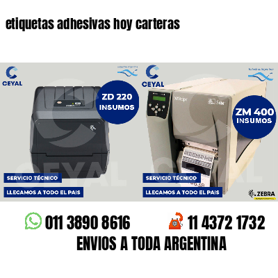 etiquetas adhesivas hoy carteras