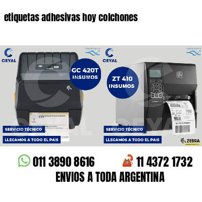 etiquetas adhesivas hoy colchones