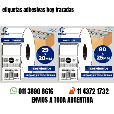 etiquetas adhesivas hoy frazadas