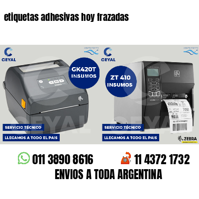 etiquetas adhesivas hoy frazadas