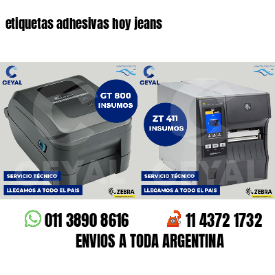 etiquetas adhesivas hoy jeans