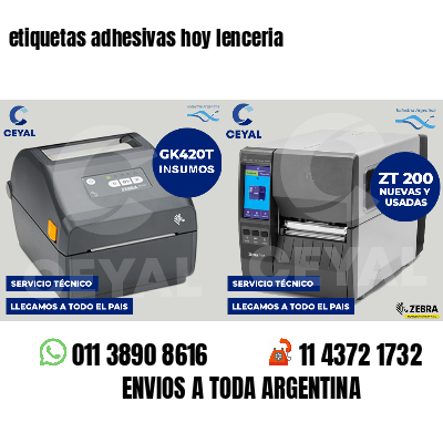 etiquetas adhesivas hoy lenceria