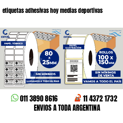 etiquetas adhesivas hoy medias deportivas