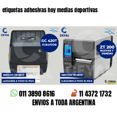 etiquetas adhesivas hoy medias deportivas