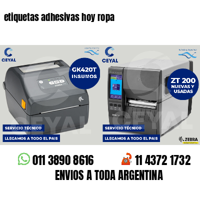 etiquetas adhesivas hoy ropa