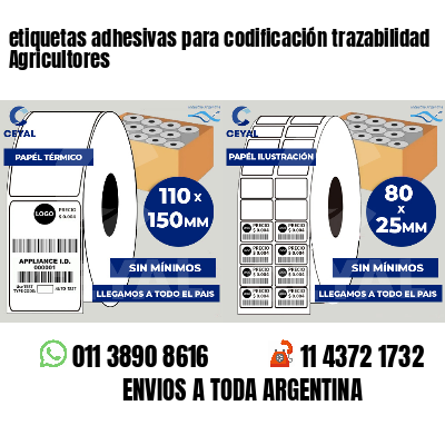 etiquetas adhesivas para codificación trazabilidad Agricultores