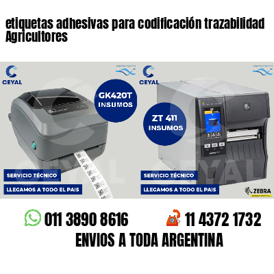 etiquetas adhesivas para codificación trazabilidad Agricultores