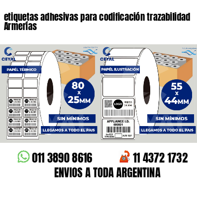 etiquetas adhesivas para codificación trazabilidad Armerías