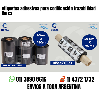 etiquetas adhesivas para codificación trazabilidad Bares