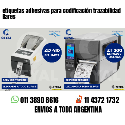etiquetas adhesivas para codificación trazabilidad Bares