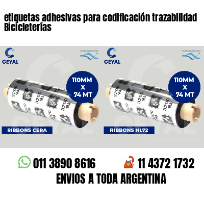 etiquetas adhesivas para codificación trazabilidad Bicicleterías