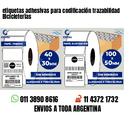 etiquetas adhesivas para codificación trazabilidad Bicicleterías