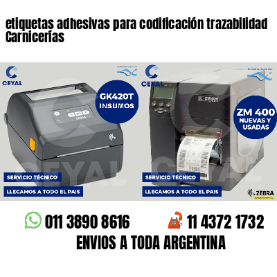 etiquetas adhesivas para codificación trazabilidad Carnicerías
