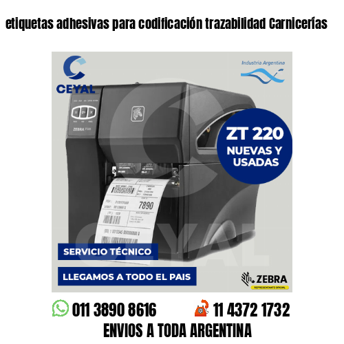 etiquetas adhesivas para codificación trazabilidad Carnicerías