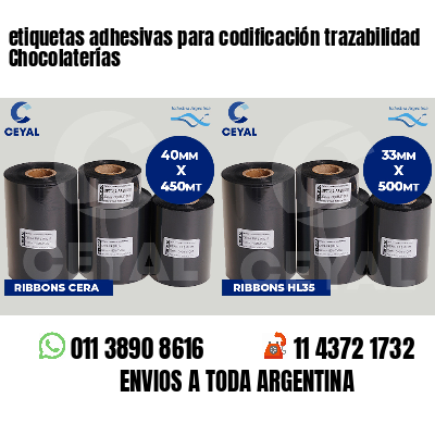 etiquetas adhesivas para codificación trazabilidad Chocolaterías