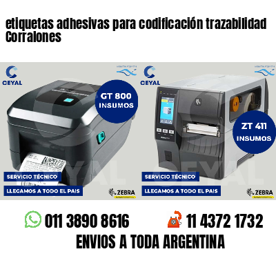 etiquetas adhesivas para codificación trazabilidad Corralones