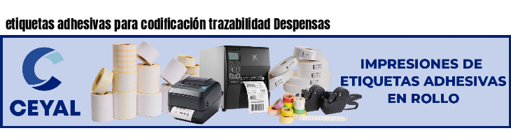 etiquetas adhesivas para codificación trazabilidad Despensas