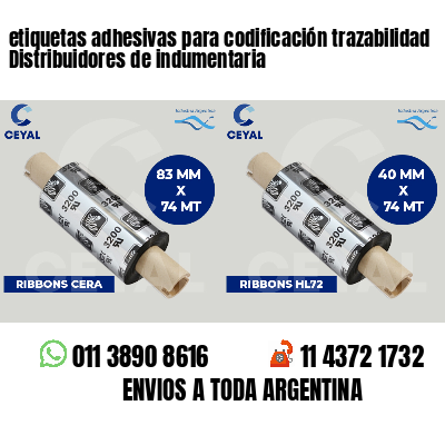 etiquetas adhesivas para codificación trazabilidad Distribuidores de indumentaria