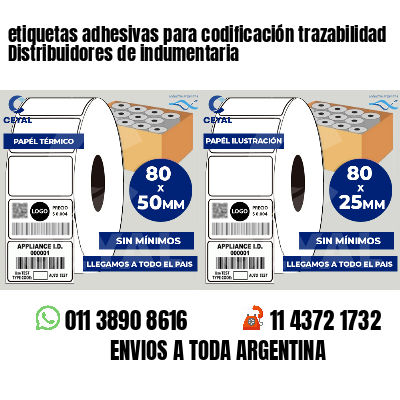 etiquetas adhesivas para codificación trazabilidad Distribuidores de indumentaria