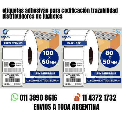 etiquetas adhesivas para codificación trazabilidad Distribuidores de juguetes