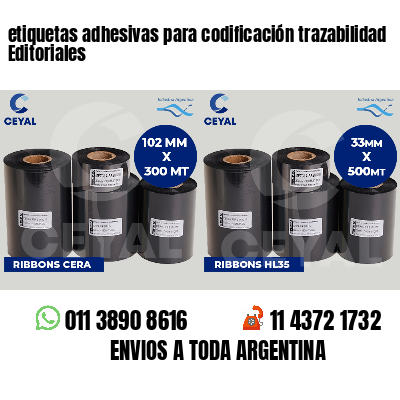 etiquetas adhesivas para codificación trazabilidad Editoriales