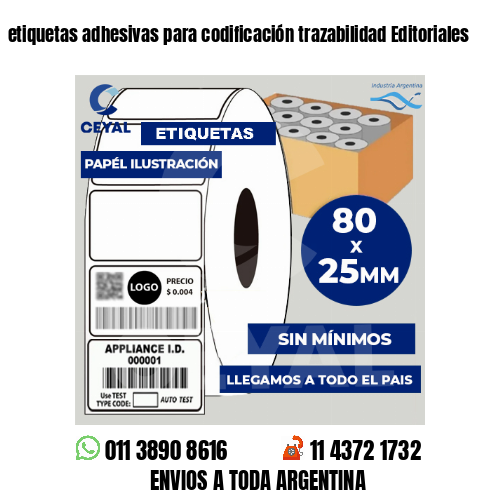 etiquetas adhesivas para codificación trazabilidad Editoriales