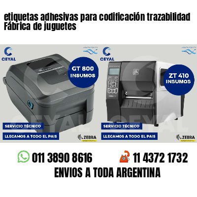 etiquetas adhesivas para codificación trazabilidad Fábrica de juguetes