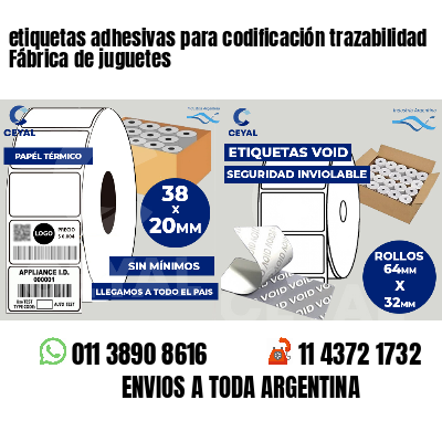 etiquetas adhesivas para codificación trazabilidad Fábrica de juguetes