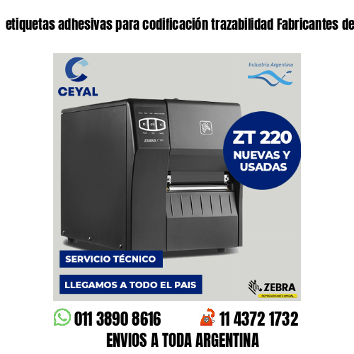 etiquetas adhesivas para codificación trazabilidad Fabricantes de calzado