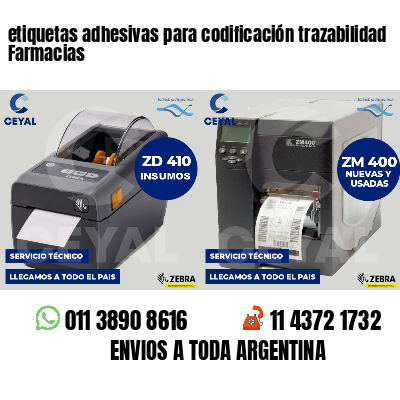 etiquetas adhesivas para codificación trazabilidad Farmacias