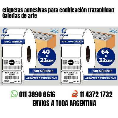 etiquetas adhesivas para codificación trazabilidad Galerías de arte