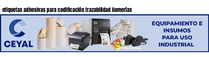 etiquetas adhesivas para codificación trazabilidad Gomerías