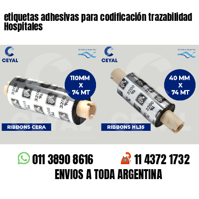 etiquetas adhesivas para codificación trazabilidad Hospitales