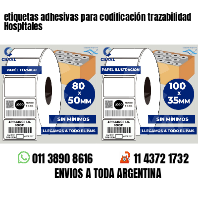 etiquetas adhesivas para codificación trazabilidad Hospitales