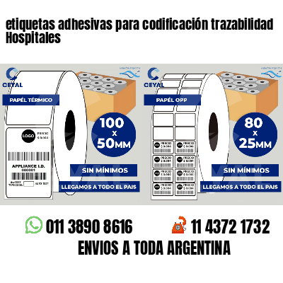 etiquetas adhesivas para codificación trazabilidad Hospitales