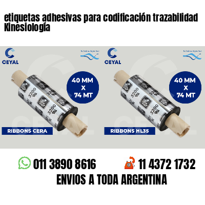 etiquetas adhesivas para codificación trazabilidad Kinesiología