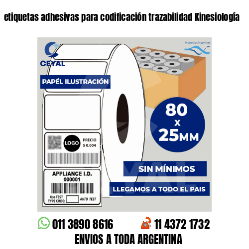 etiquetas adhesivas para codificación trazabilidad Kinesiología