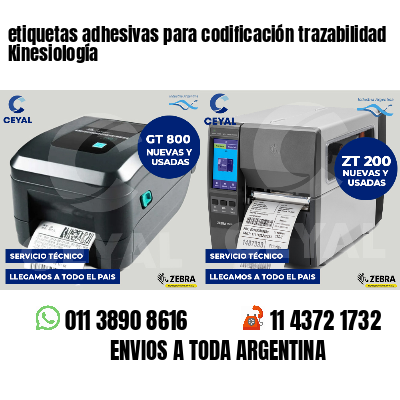 etiquetas adhesivas para codificación trazabilidad Kinesiología